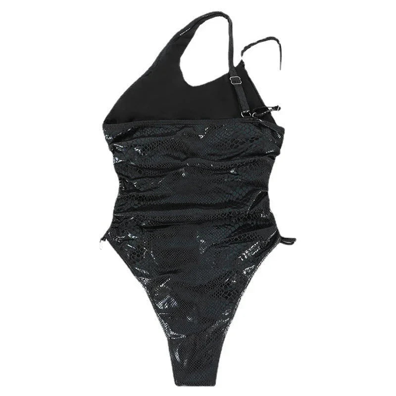 One-piece Swimsuit Women's One-shoulder Swimsuit - VAleG