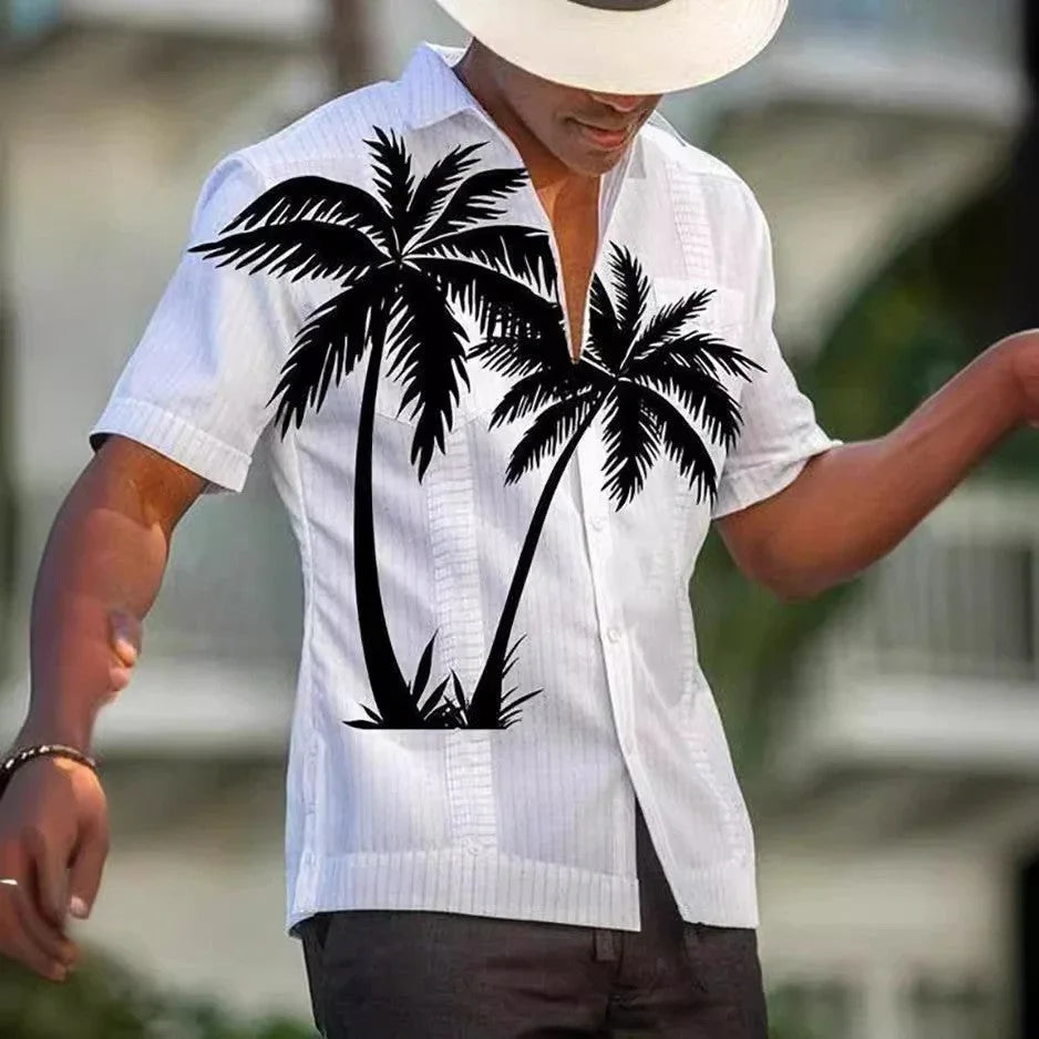 3D Summer Casual Printed Hawaiian Shirt Men Vacation Seaside Wear - VAleG