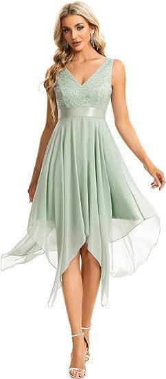 Women's Lace Chiffon Cocktail Ball Gown - VAleG