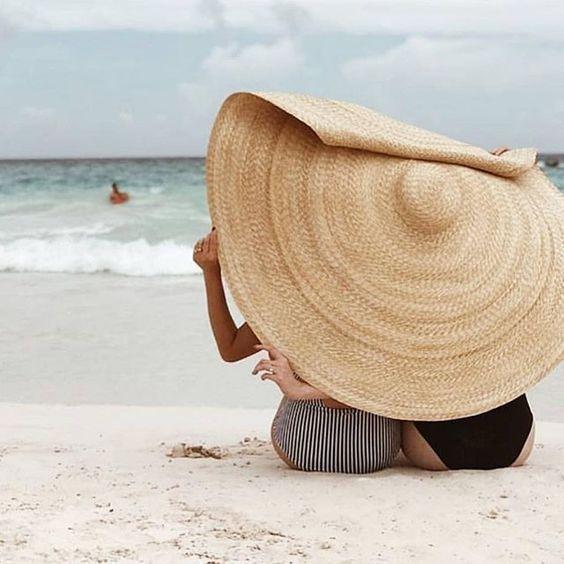 Foldable Beach Straw Oversized Sun Hat - VAleG