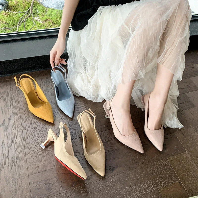 Spring And Summer Stiletto Heel Pointed High Heels - VAleG