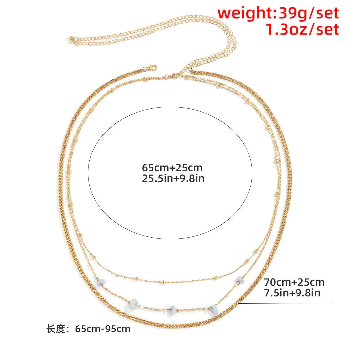 Multi-layer Beach Gravel Waist Chain - VAleG