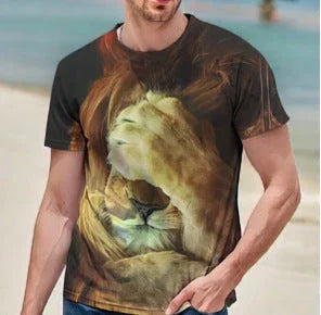 Summer 3D Digital Printing Men's And Women's Loose Short-sleeved T-shirt - VAleG