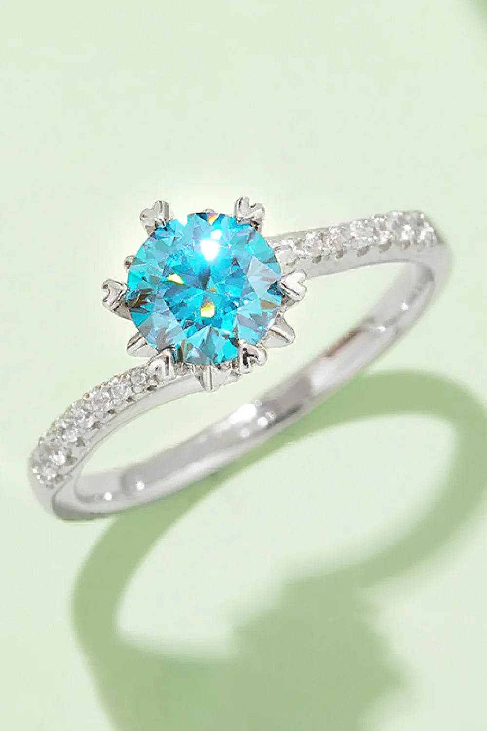 1 Carat Moissanite 925 Sterling Silver Ring - VAleG