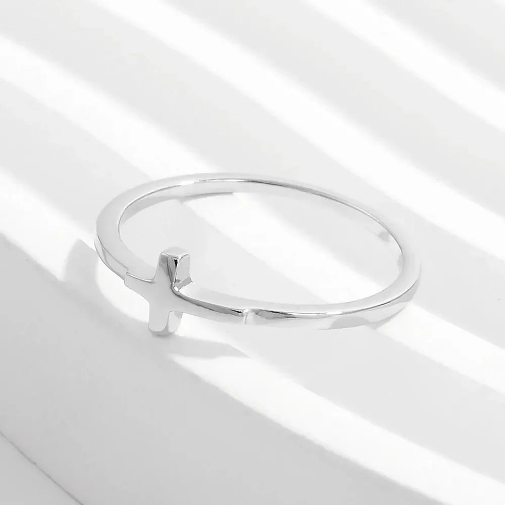 925 Sterling Silver Cross Ring - VAleG