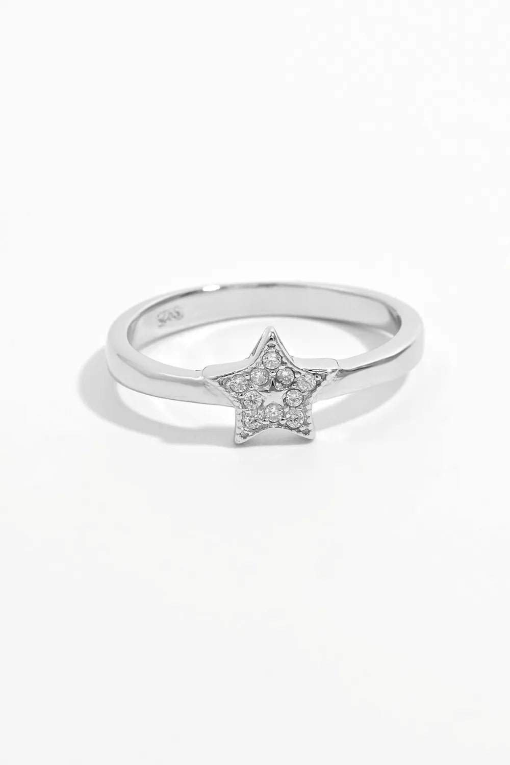 925 Sterling Silver Inland Zircon Star Ring - VAleG