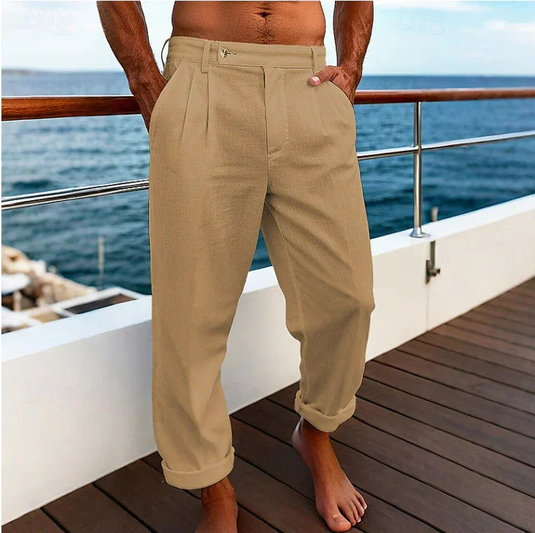 Men's Pocket Flat Comfortable Breathable Trousers - VAleG