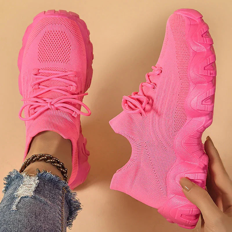 Women's Lace-up Flying Woven Shoes Fashion Trend - VAleG