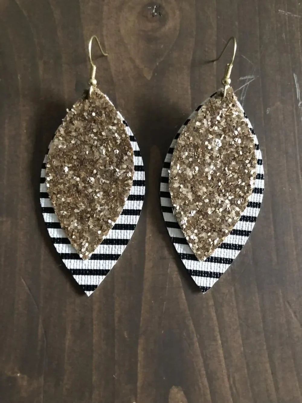 PU Leather Leaf Dangle Earrings - VAleG