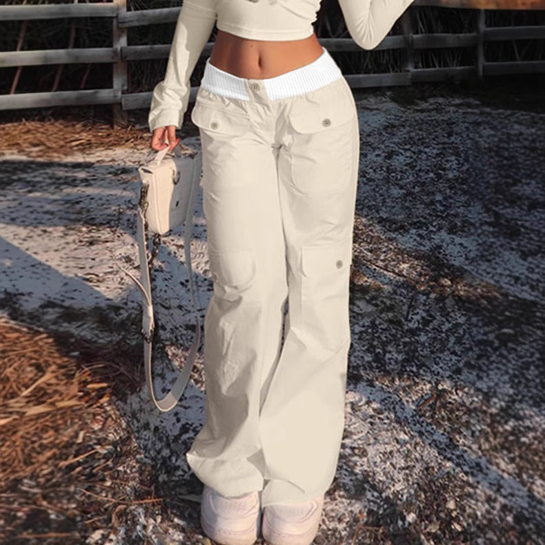 Pantaloni casual a gamba larga