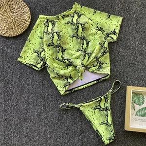 Knotted split swimsuit - VAleG