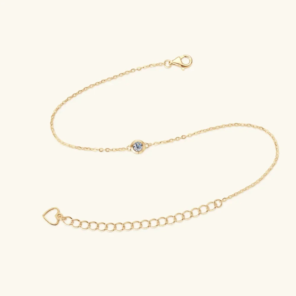Inlaid Moissanite 925 Sterling Silver Bracelet - VAleG