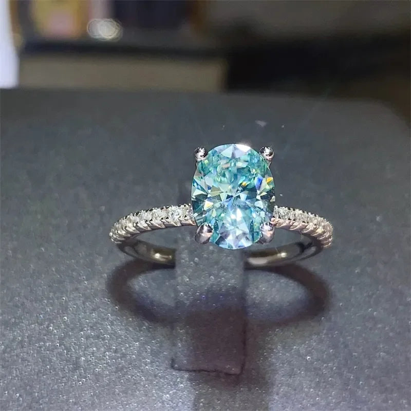 2 Carat Moissanite Zircon 925 Sterling Silver Ring - VAleG