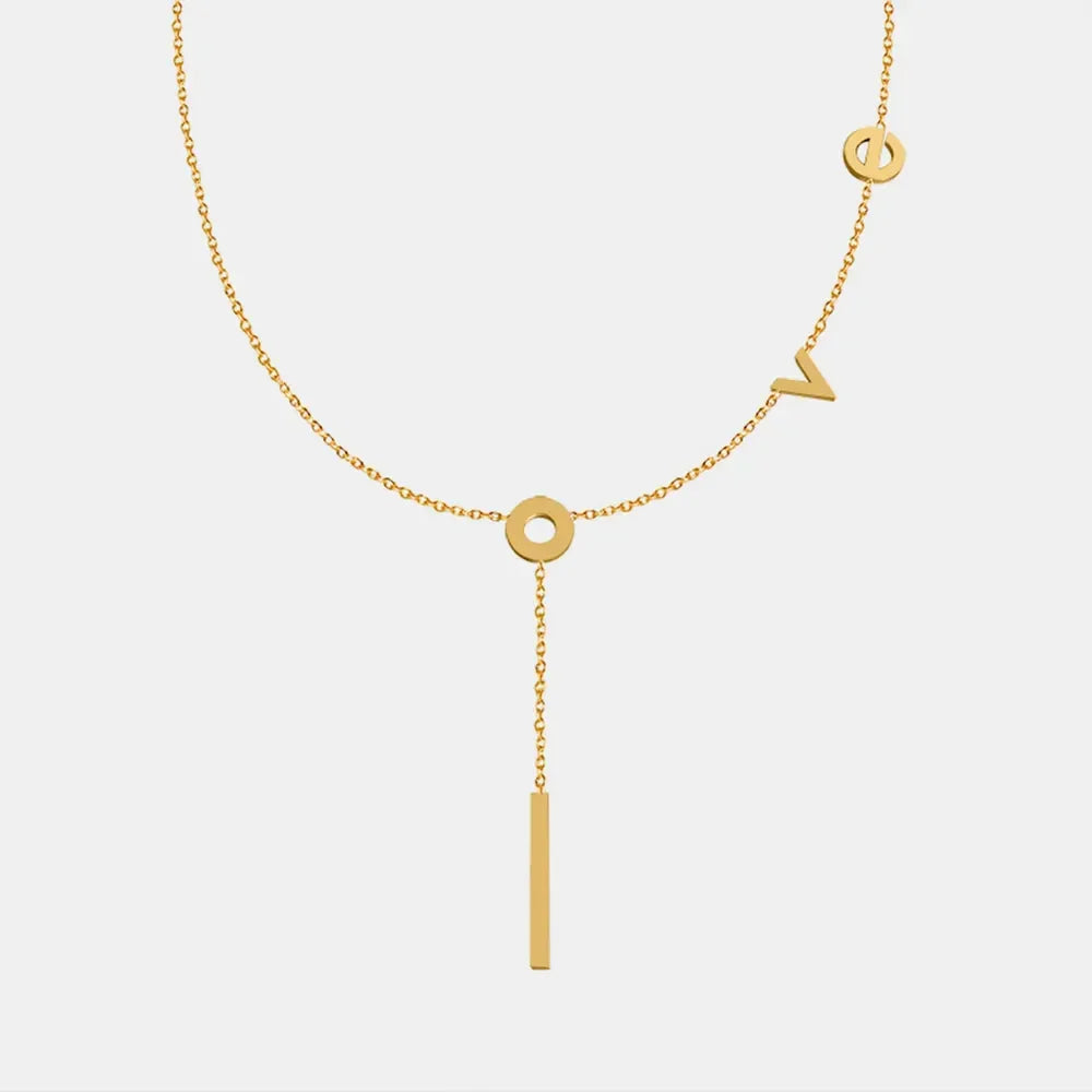 Titanium Steel Letter Necklace - VAleG