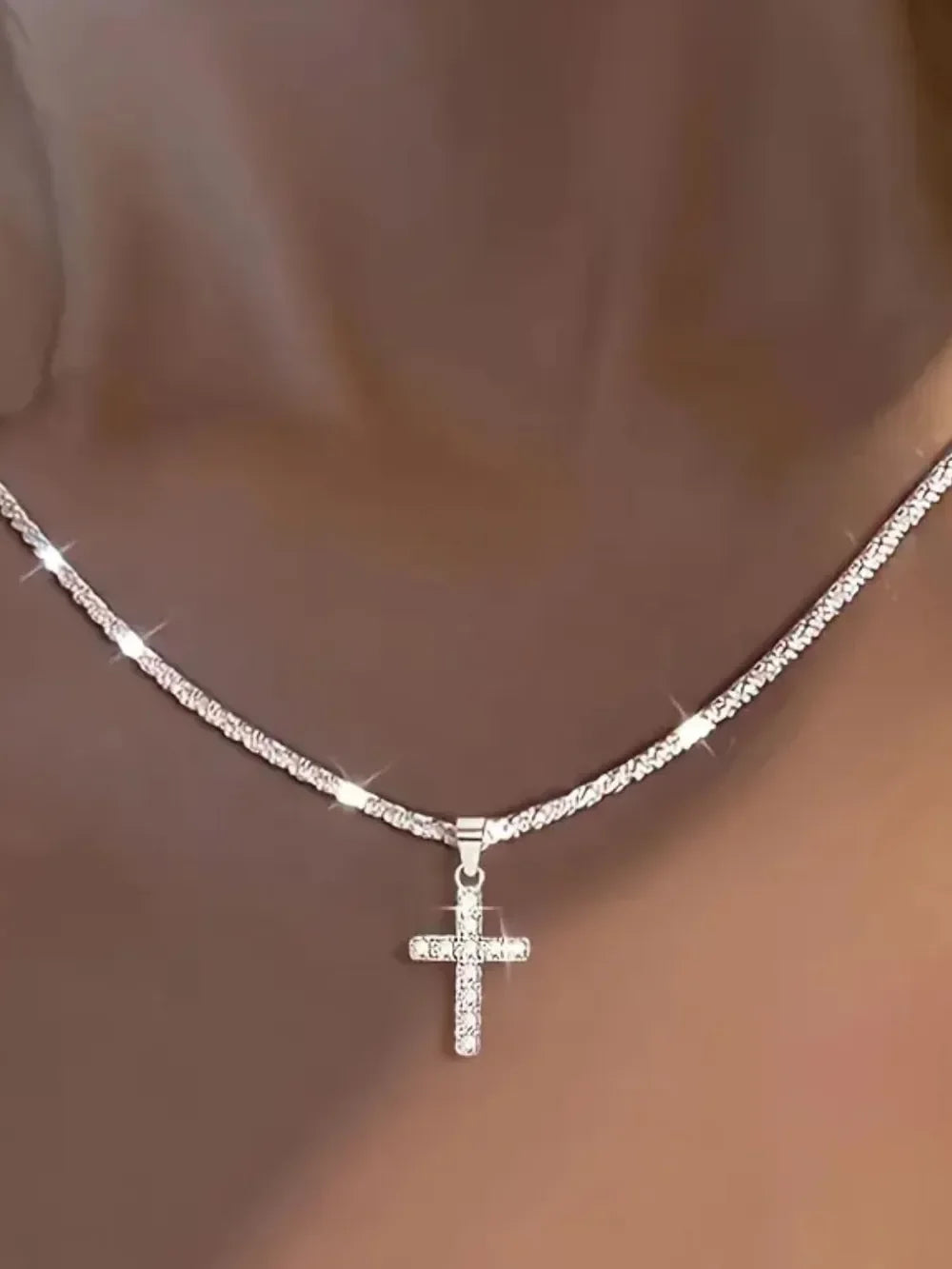 925 Sterling Silver Cross Necklace - VAleG