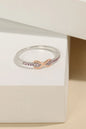 925 Sterling Silver Inlaid Zircon Infinity Symbol Ring - VAleG