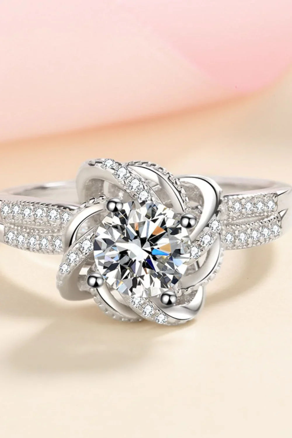 1 Carat Moissanite 925 Sterling Silver Ring - VAleG