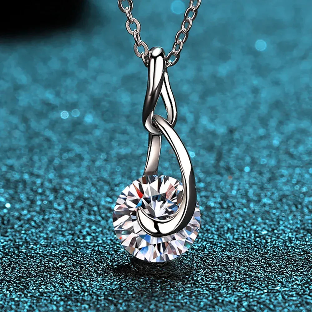 2 Carat Moissanite 925 Sterling Silver Necklace - VAleG