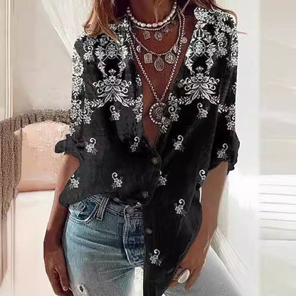 Ethnic Style Fashion Personalized Women's Shirt VAleG