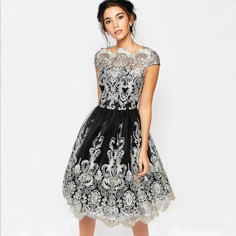 Lace patchwork dress - VAleG
