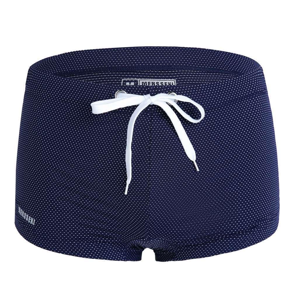 Men's Lace Nylon Low Waist Boxer Swimming Trunks Hot Spring Beach Pants - VAleG