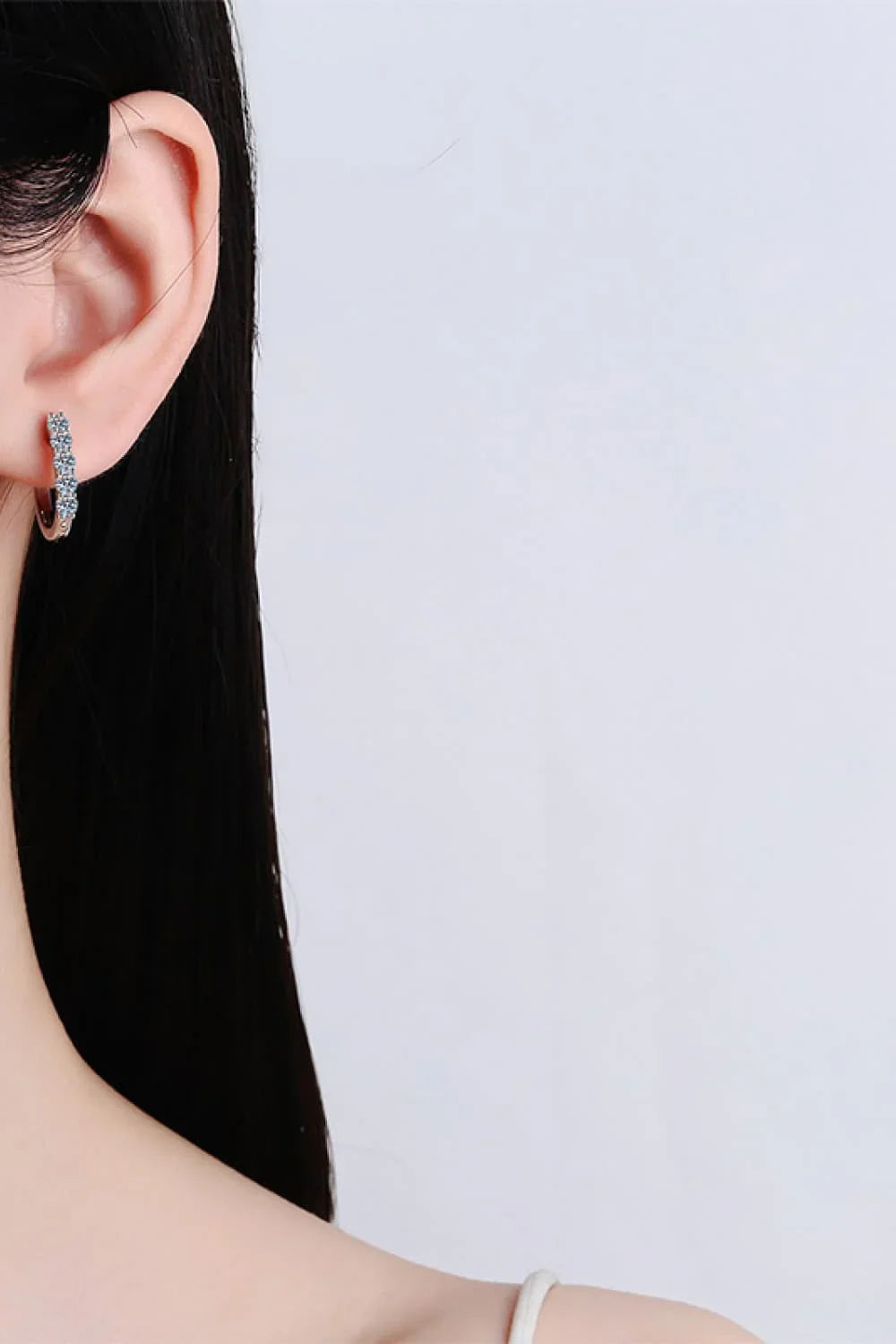 1 Carat Moissanite Hoop Earrings - VAleG