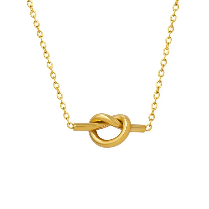 18K Gold-Plated Knotted Necklace - VAleG