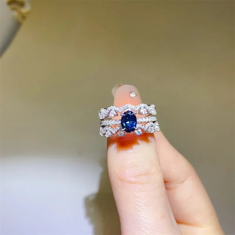 1 Carat Moissanite 925 Sterling Silver Ring - VAleG