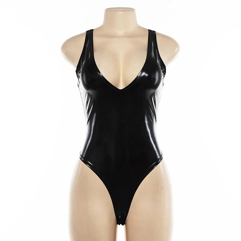 Triangular One-Piece Swimsuit Low Cut Tight Swimsuit - VAleG