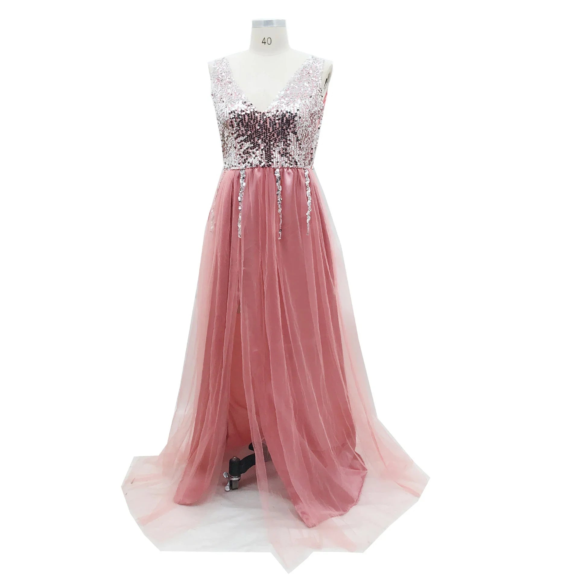 Sexy deep V gown dress - VAleG