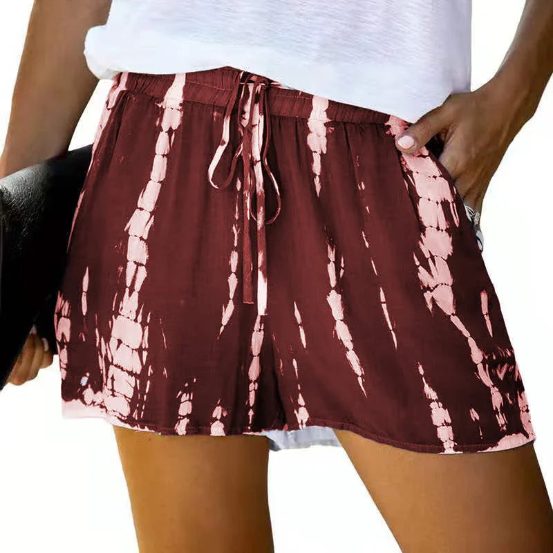 Summer European And American Tie-dye Striped Wide-leg Shorts - VAleG