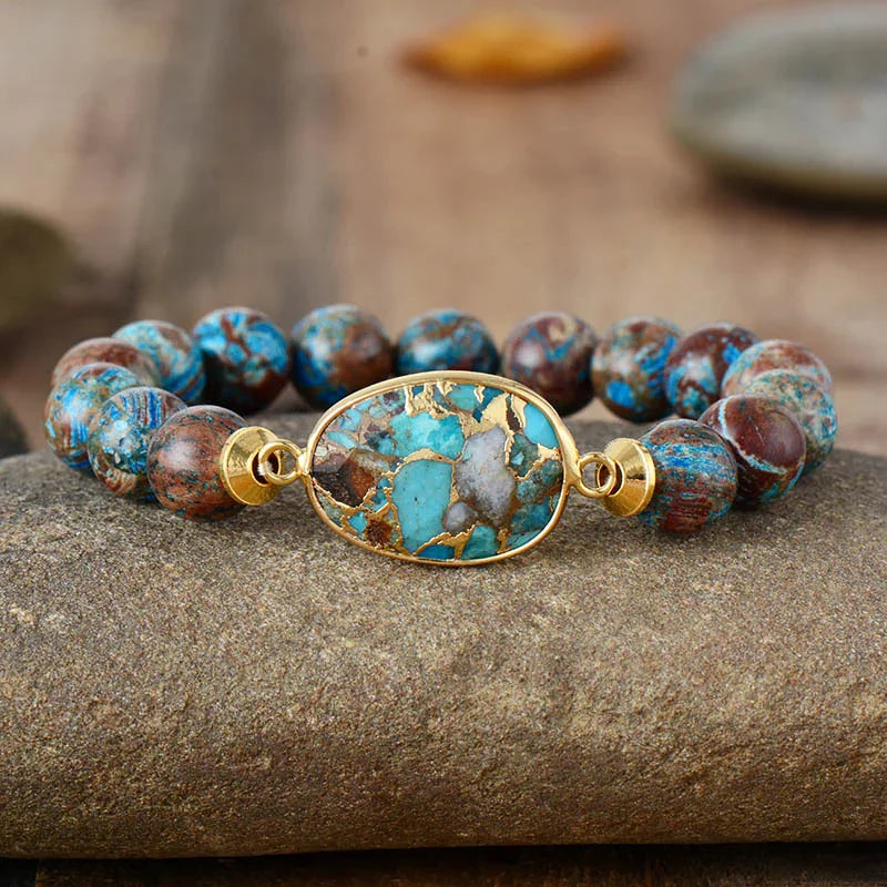 Natural Stone Beaded Bracelet - VAleG
