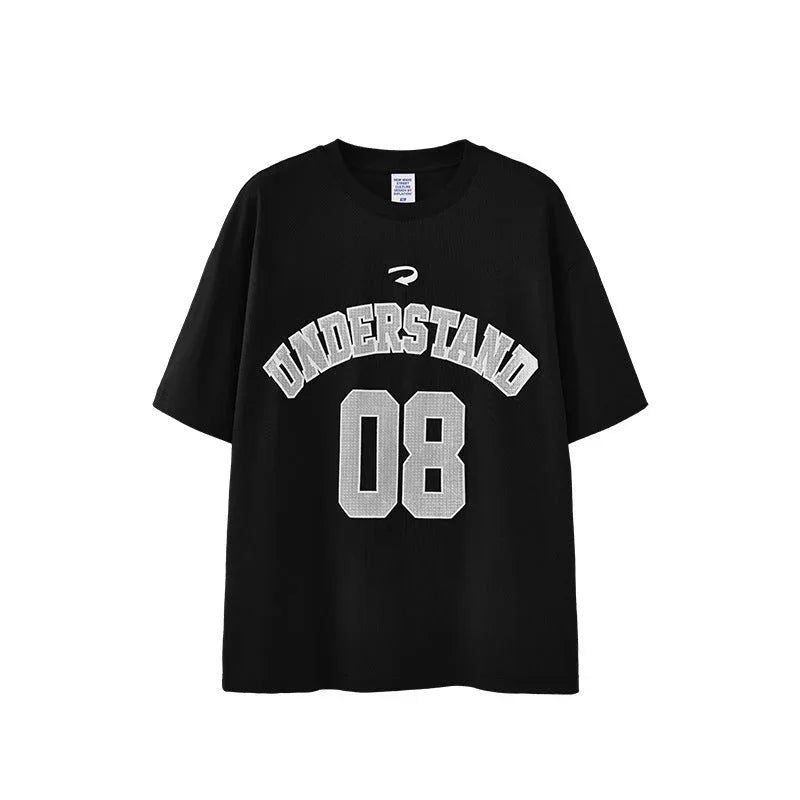 Foam Letter Printed T-shirt American Digital - VAleG