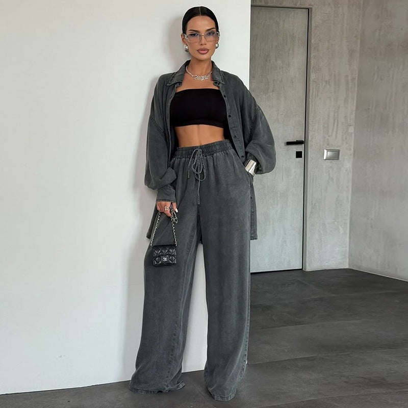 Completo denim casual da donna