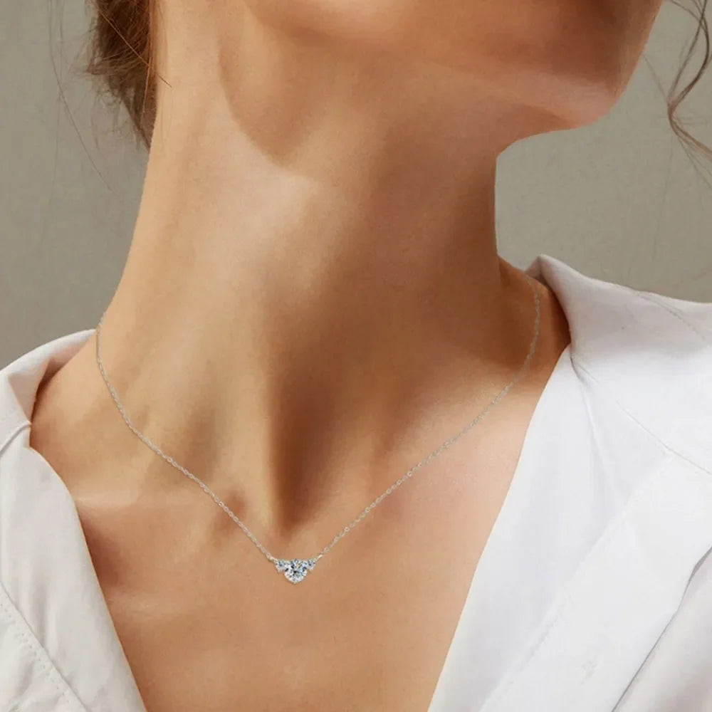 1.2 Carat Moissanite 925 Sterling Silver Necklace - VAleG