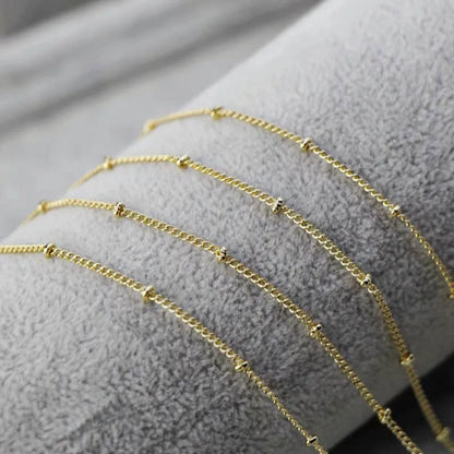 Gold-Plated Bubble Initial Necklace - VAleG
