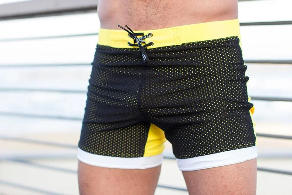 Quick-drying hot spring loose large size youth swim trunks fashion large size swimwear - VAleG