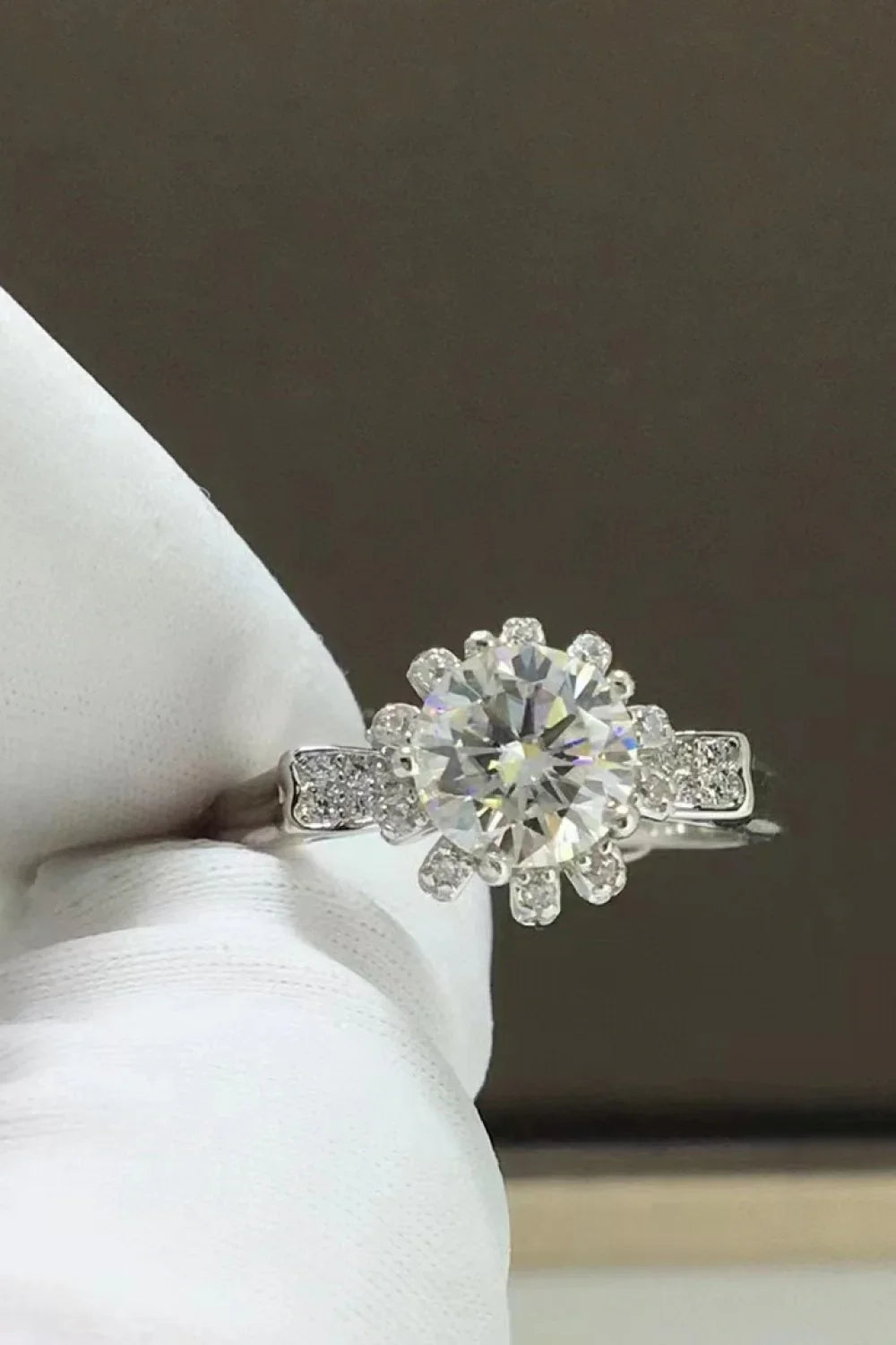 1 Carat Moissanite 925 Sterling Silver Ring - VAleG