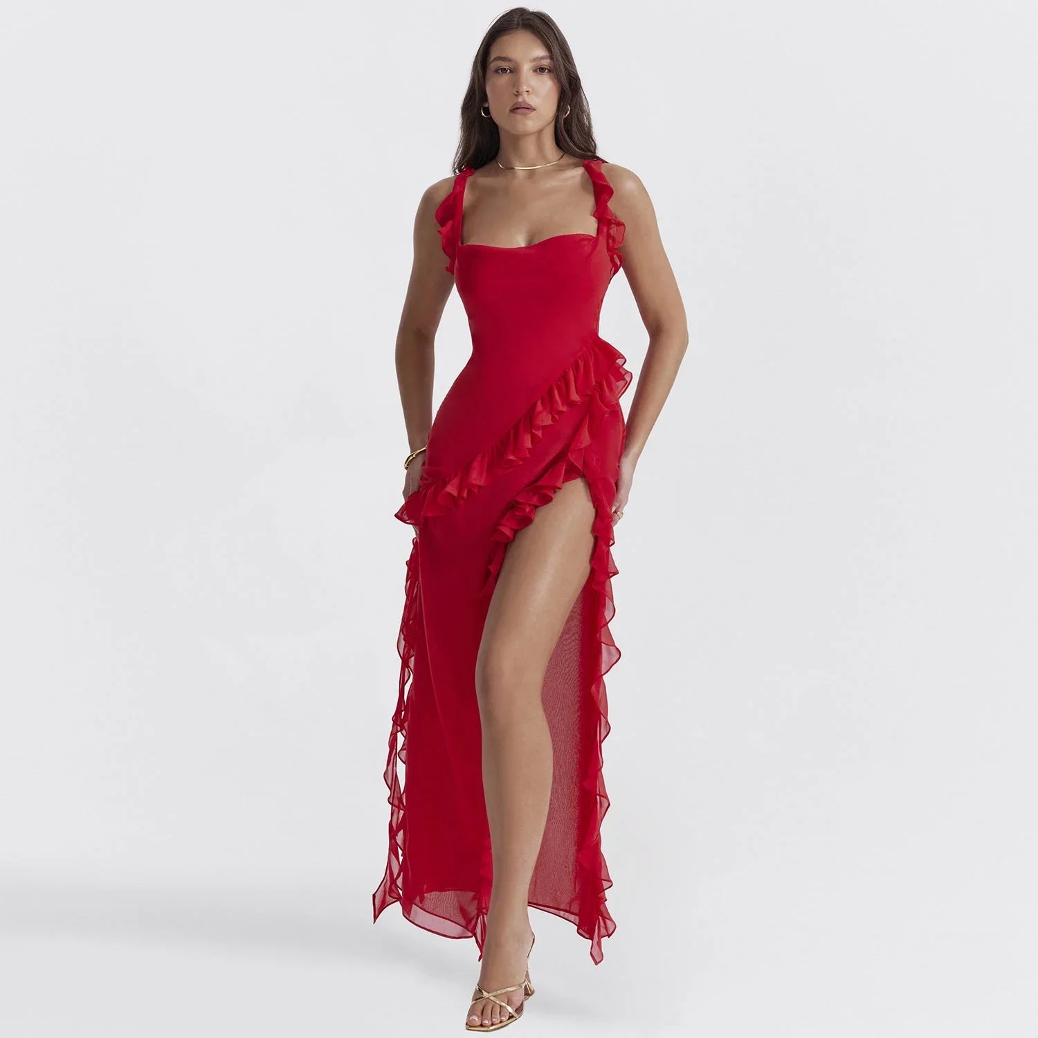 Female Summer Fashionable Stringy Selvedge Stitching Temperament Dress - VAleG