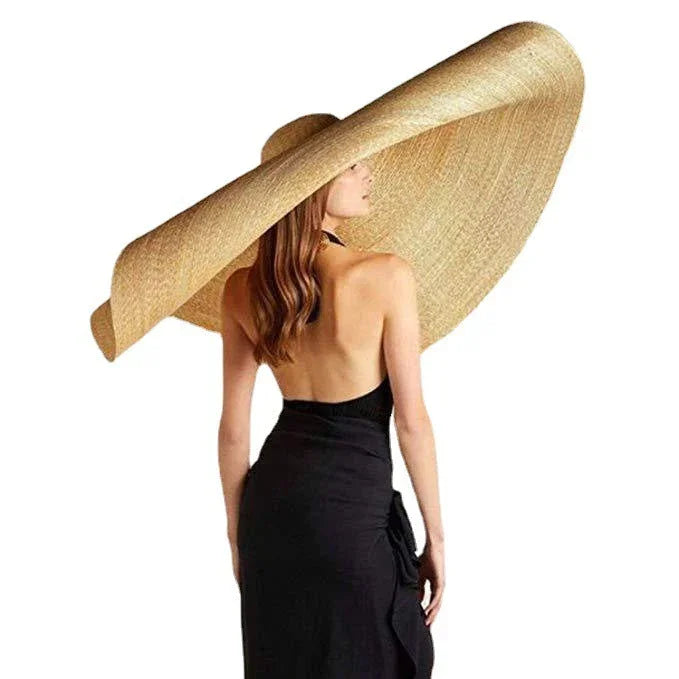 Foldable Beach Straw Oversized Sun Hat - VAleG