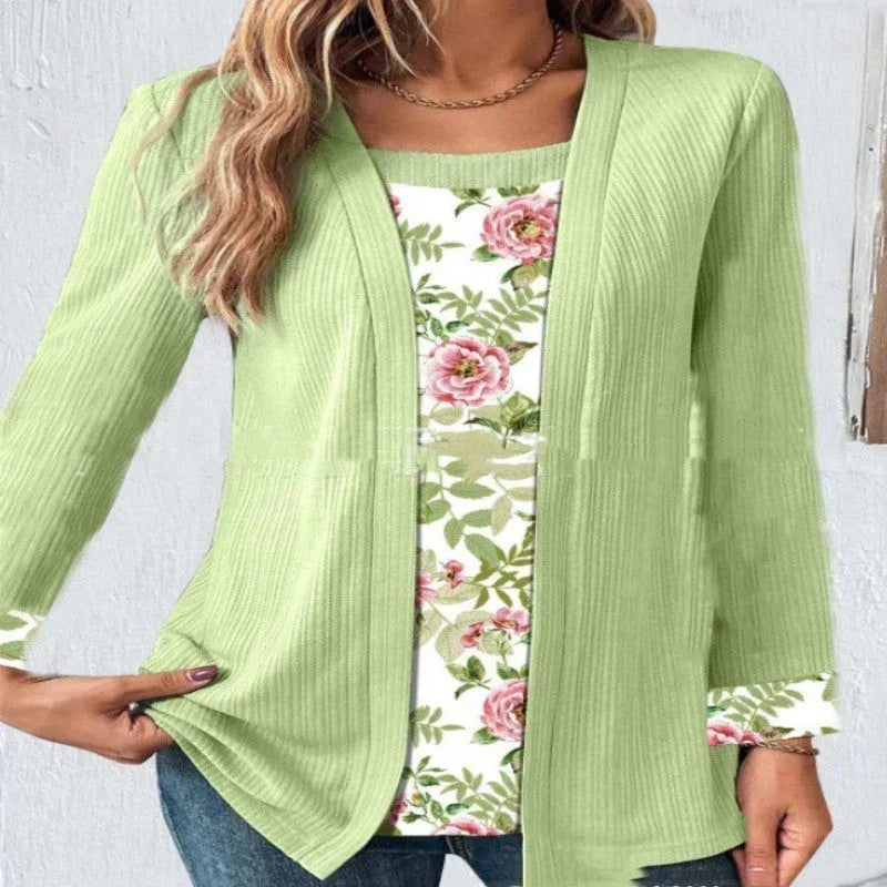 Women's Hollow-out Sleeves Cotton And Linen Buckle-free Cardigan Coat - VAleG