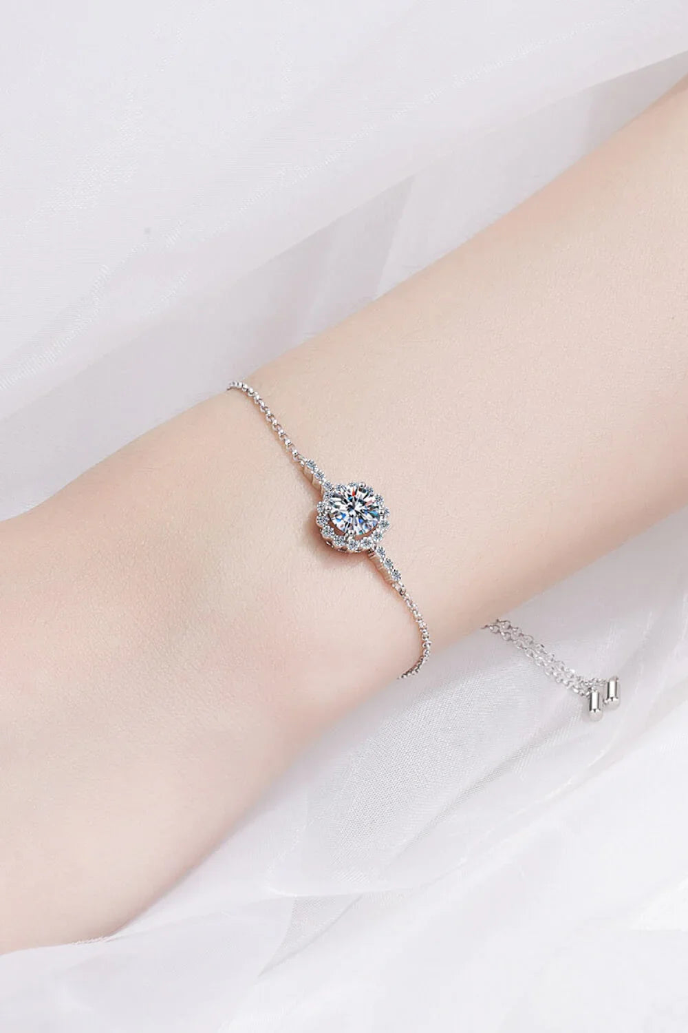 1 Carat Moissanite Chain Bracelet - VAleG