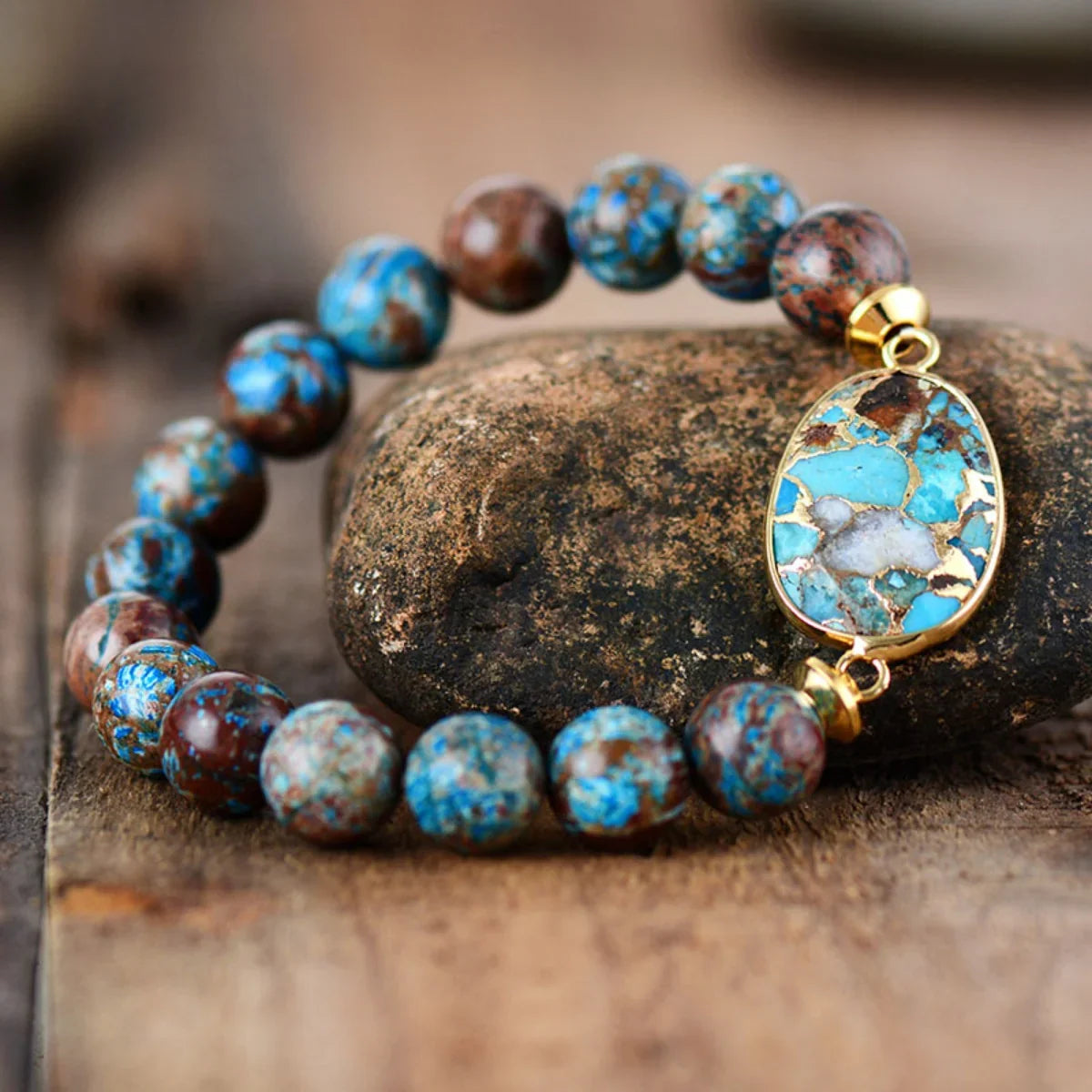 Natural Stone Beaded Bracelet - VAleG