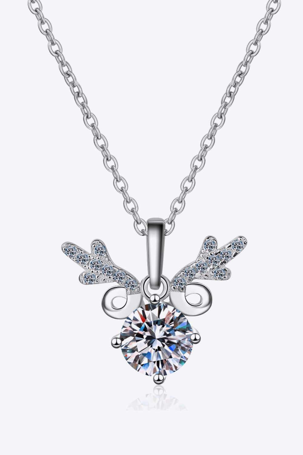 1 Carat Moissanite 925 Sterling Silver Necklace - VAleG