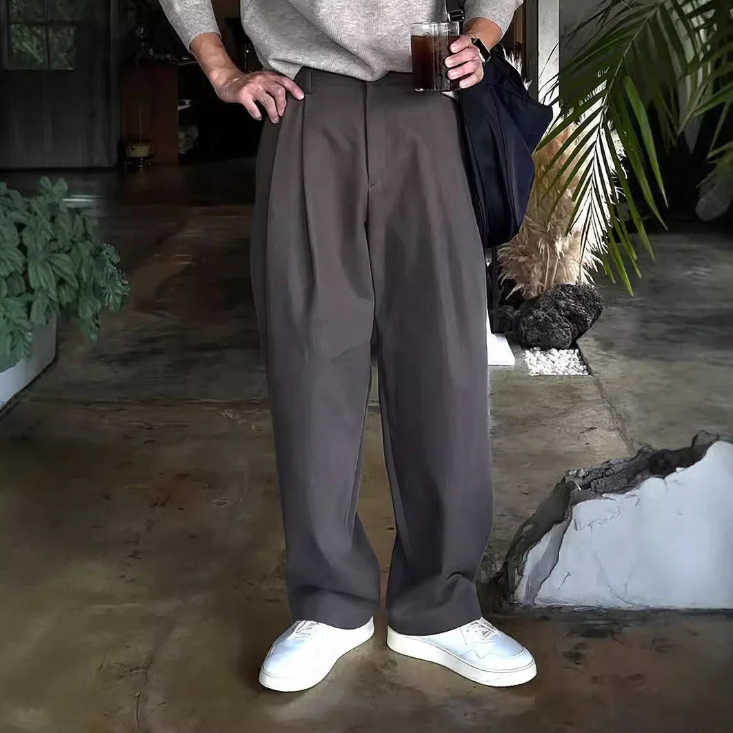 Men's Casual All-matching Wide Leg Suit Pants - VAleG