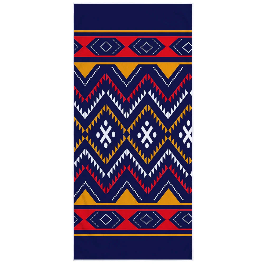 Microfiber Square Print Beach Towel - VAleG
