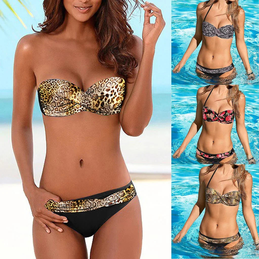 Women's Fashion Printed Beach Bikini Swimwear - VAleG