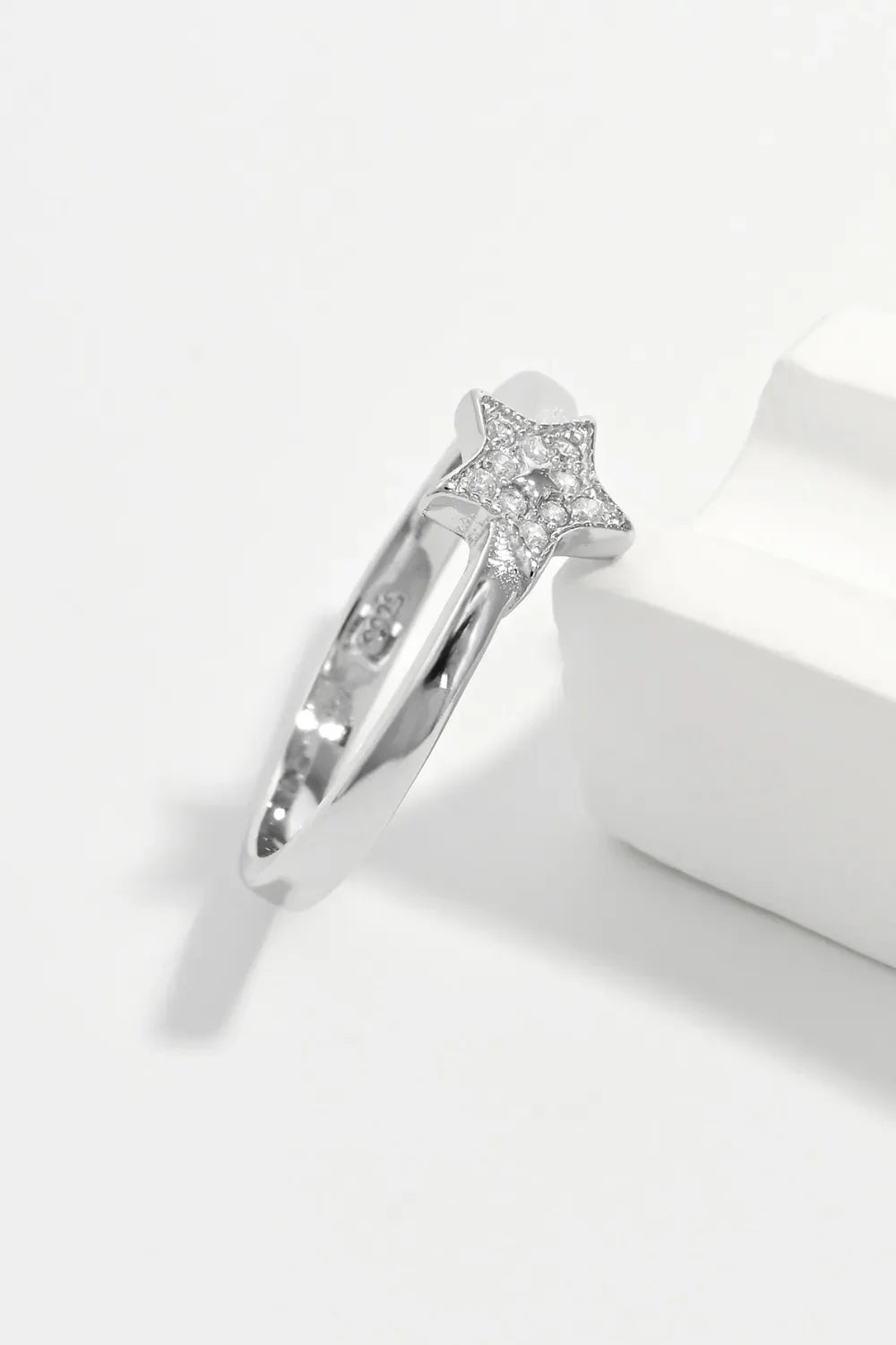 925 Sterling Silver Inland Zircon Star Ring - VAleG