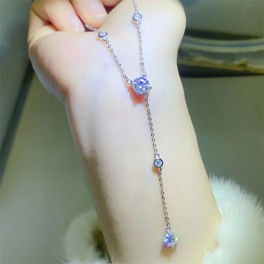 1.5 Carat Moissanite 925 Sterling Silver Necklace - VAleG