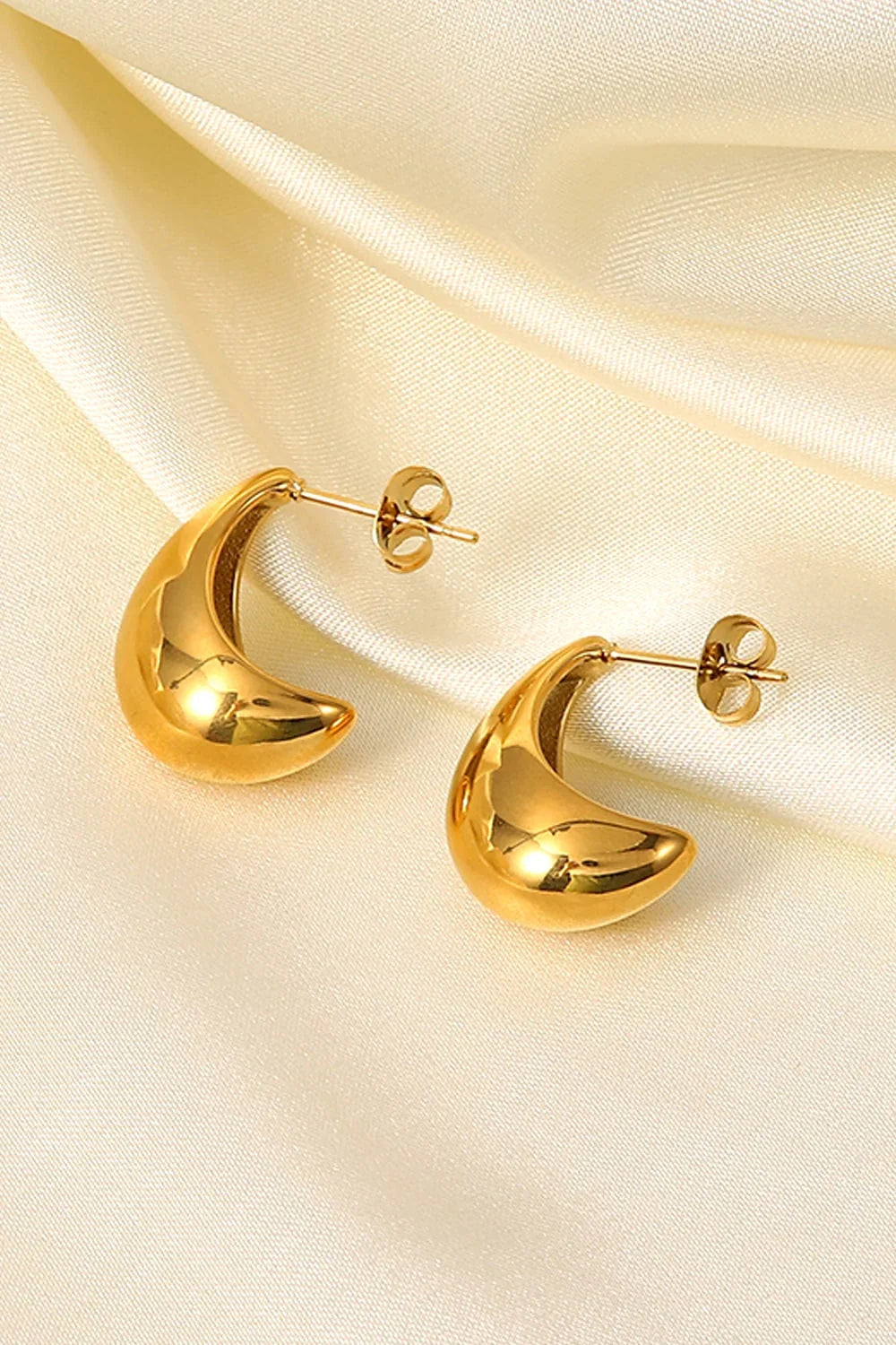 Stainless Steel C-Hoop Earrings - VAleG